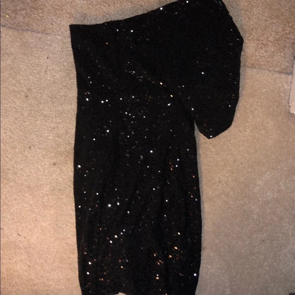 Black sequin dress